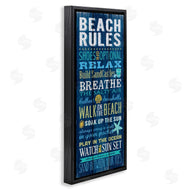 Stephanie Workman Marrott | Blue Planked Beach Rules Sign