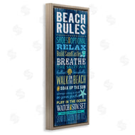 Stephanie Workman Marrott | Blue Planked Beach Rules Sign