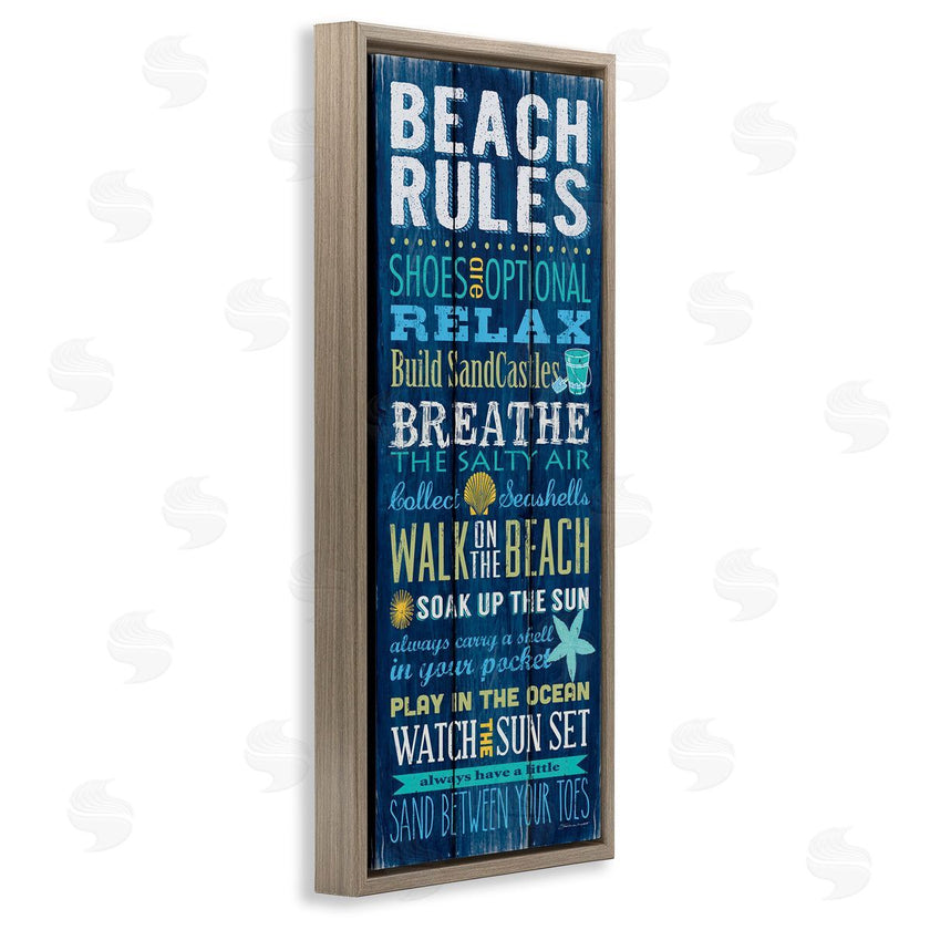 Stephanie Workman Marrott | Blue Planked Beach Rules Sign