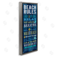 Stephanie Workman Marrott | Blue Planked Beach Rules Sign