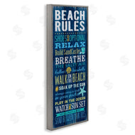 Stephanie Workman Marrott | Blue Planked Beach Rules Sign