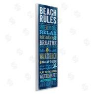 Stephanie Workman Marrott | Blue Planked Beach Rules Sign