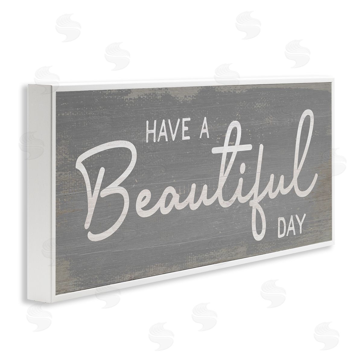 Stupell Studio Have a Beautiful Day Motivational Phrase Positive Attitude