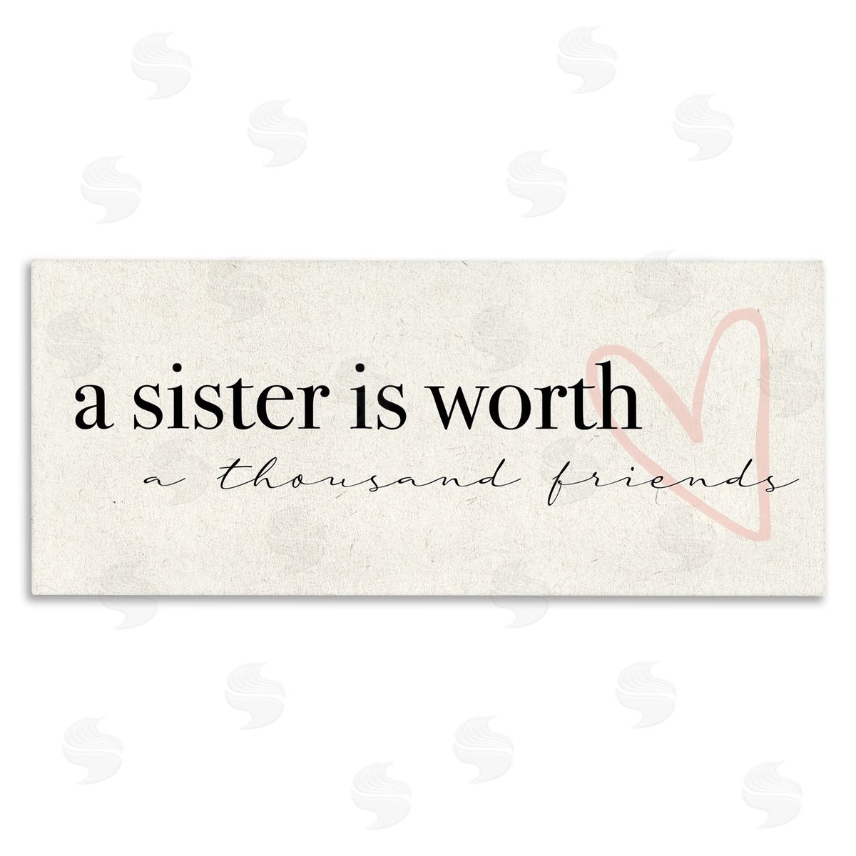 Sister Worth Thousand Friends Phrase Canvas Wall Art, Home Decor by Stupell Studio