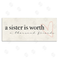 Stupell Studio | Sister Worth Thousand Friends Phrase