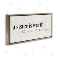 Stupell Studio | Sister Worth Thousand Friends Phrase