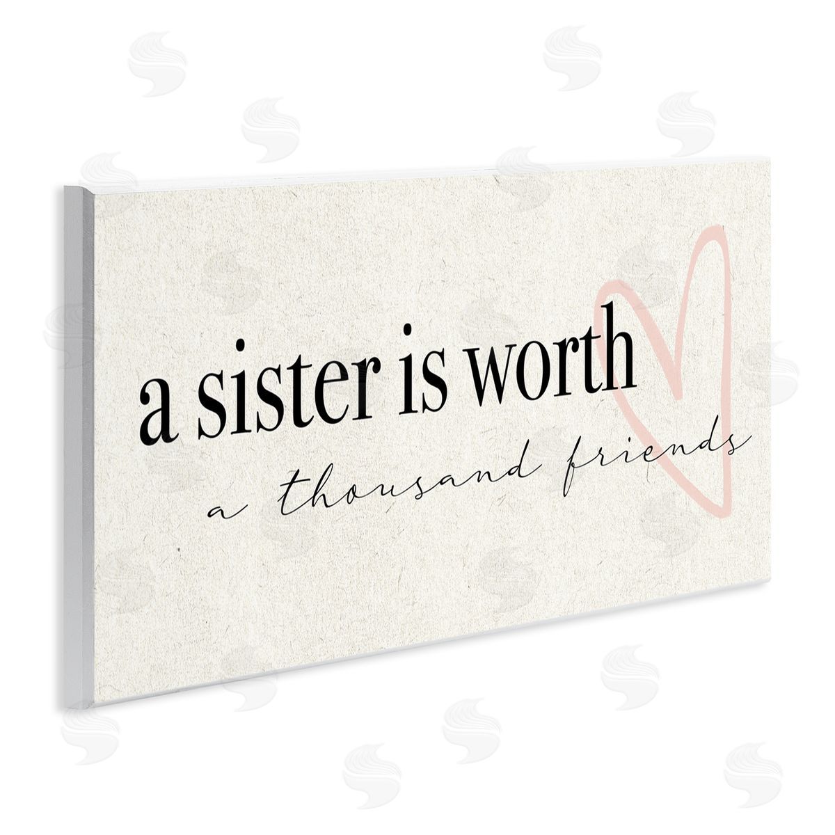 Sister Worth Thousand Friends Phrase Wood Plaque Wall Art, Home Decor by Stupell Studio