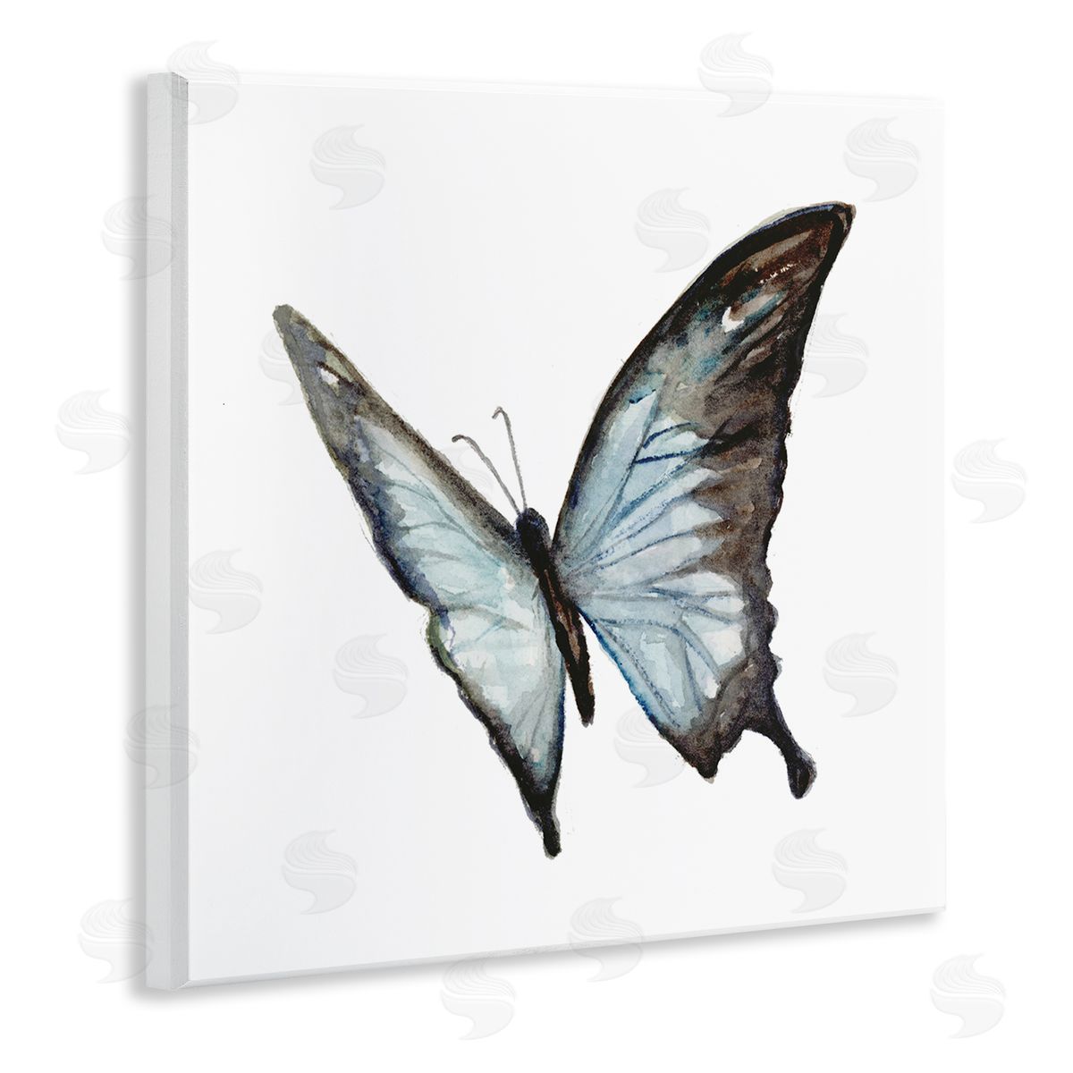 Fox Hollow Studios Ulysses Butterfly Children's Nursery Insect Watercolor Painting Wooden Wall Plaque Art Print