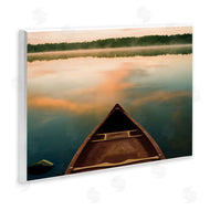 Danita Delimont | Canoe on Lake Warm Sunrise