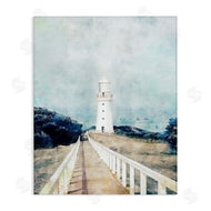 Ziwei Li | White Lighthouse & Rustic Boardwalk
