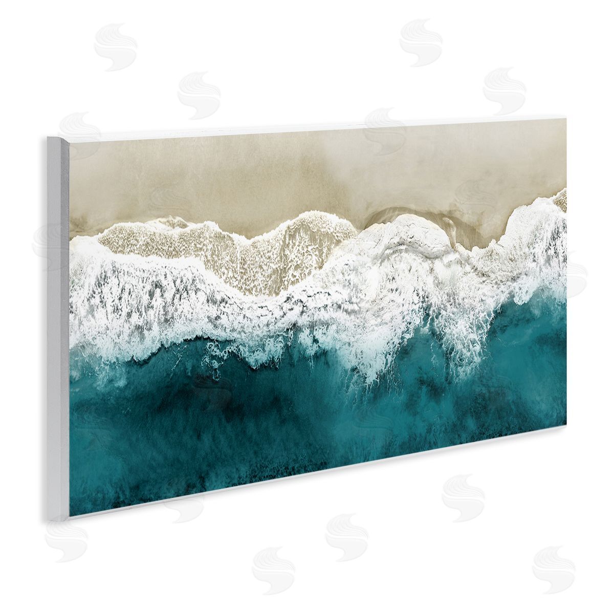 Foamy Beach Coast Deep Ocean Wood Plaque Wall Art, Home Decor by Maggie Olsen
