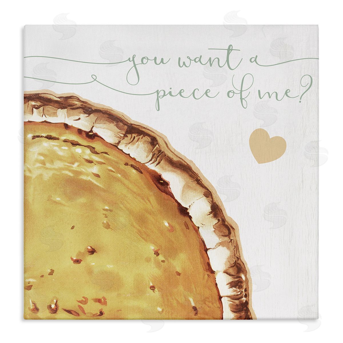 Stupell Studio Want a Piece Of Me Funny Pumpkin Pie Stretched Canvas Wall Art Print