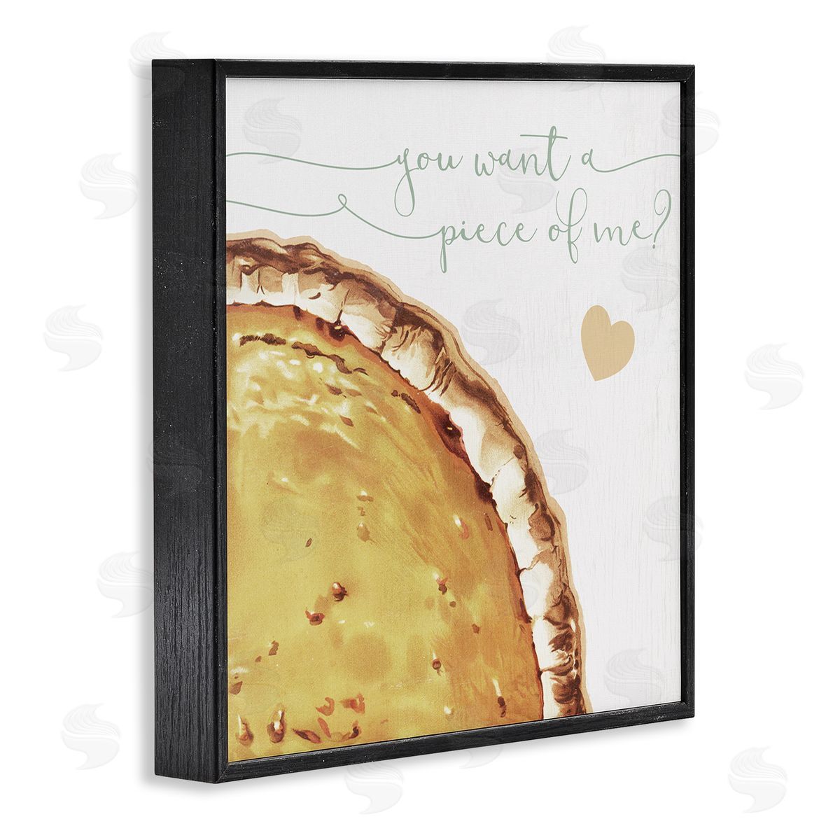 Stupell Studio Want a Piece Of Me Funny Pumpkin Pie Black Framed Glicee Wall Art Print