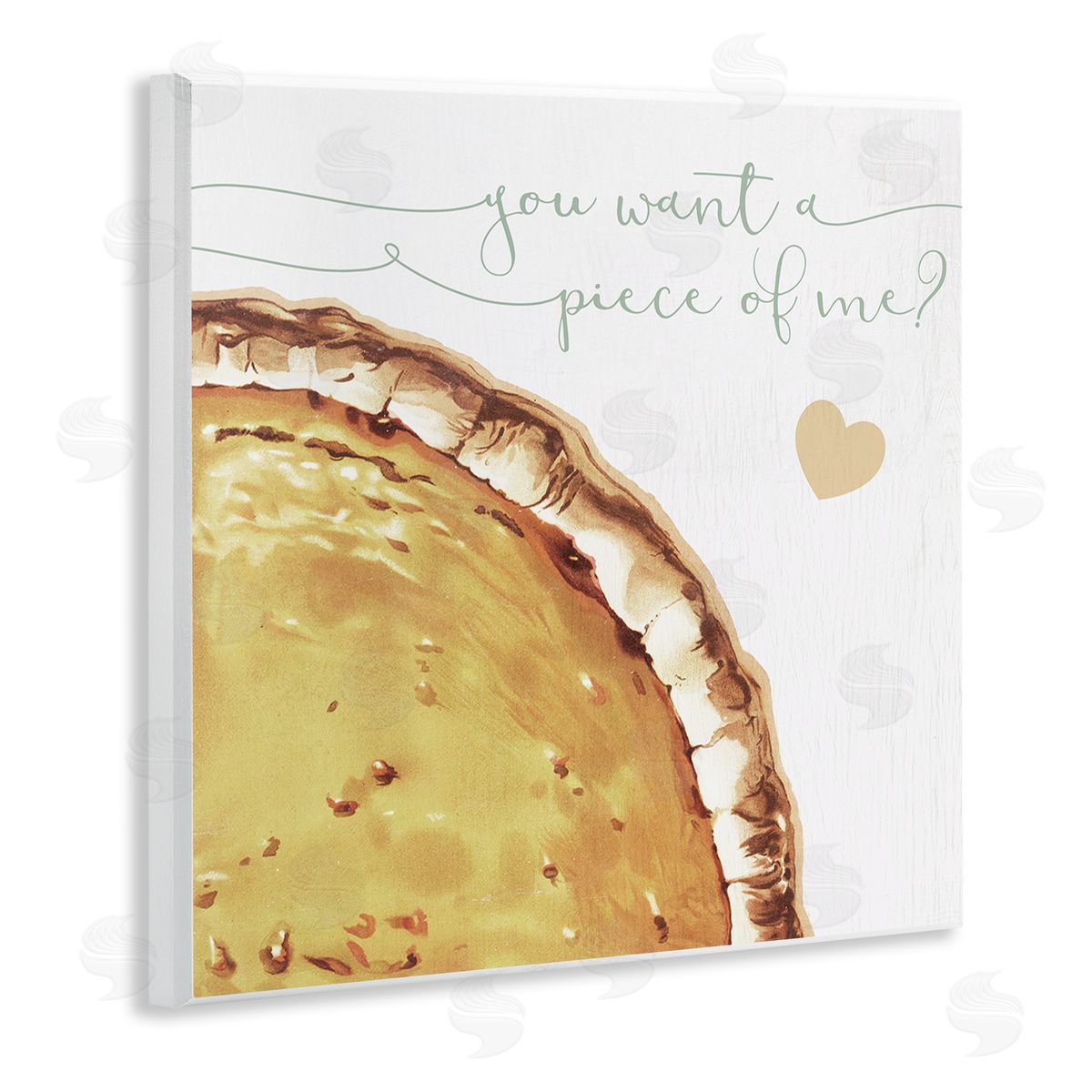 Stupell Studio Want a Piece Of Me Funny Pumpkin Pie Wooden Wall Plaque Art Print