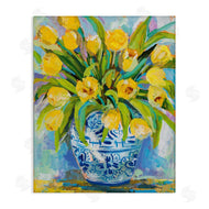 Jeanette Vertentes | Expressive Yellow Tulips in Vase