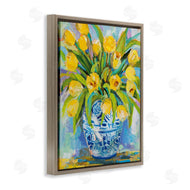 Jeanette Vertentes | Expressive Yellow Tulips in Vase