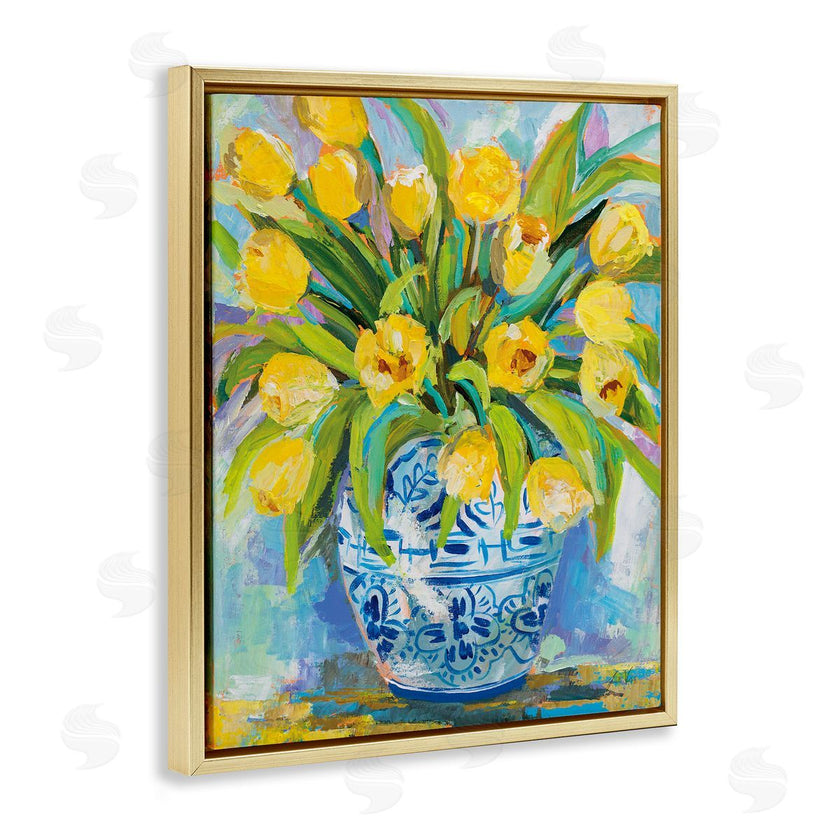Jeanette Vertentes | Expressive Yellow Tulips in Vase