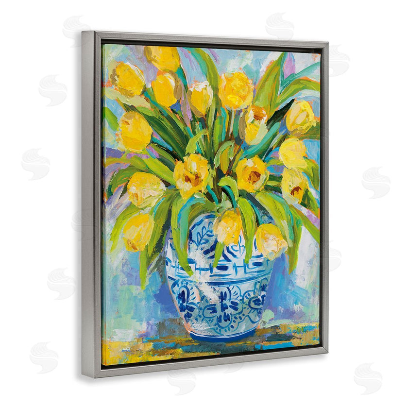 Jeanette Vertentes | Expressive Yellow Tulips in Vase