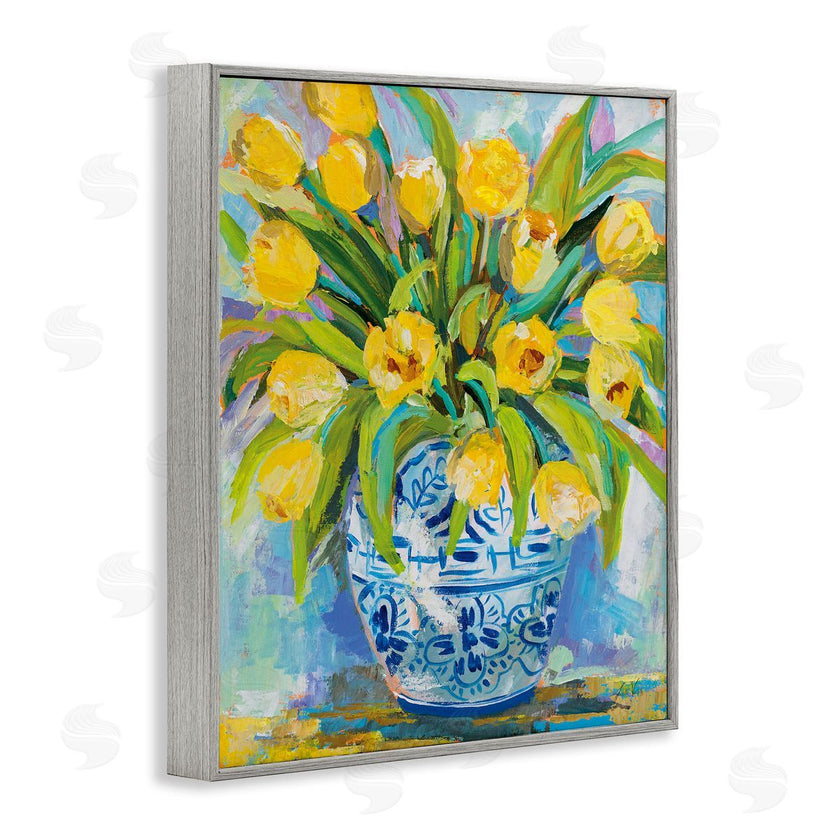 Jeanette Vertentes | Expressive Yellow Tulips in Vase