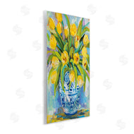 Jeanette Vertentes | Expressive Yellow Tulips in Vase
