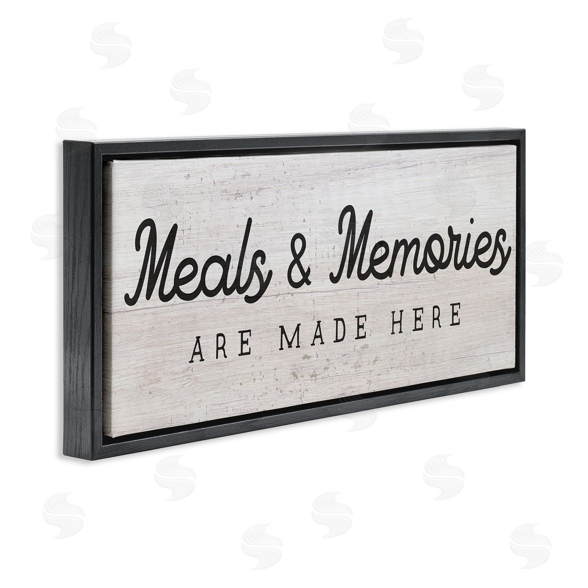 Meals & Memories Kitchen Sign Black Floating Frame Canvas Wall Art, Home Decor by Stupell Studio