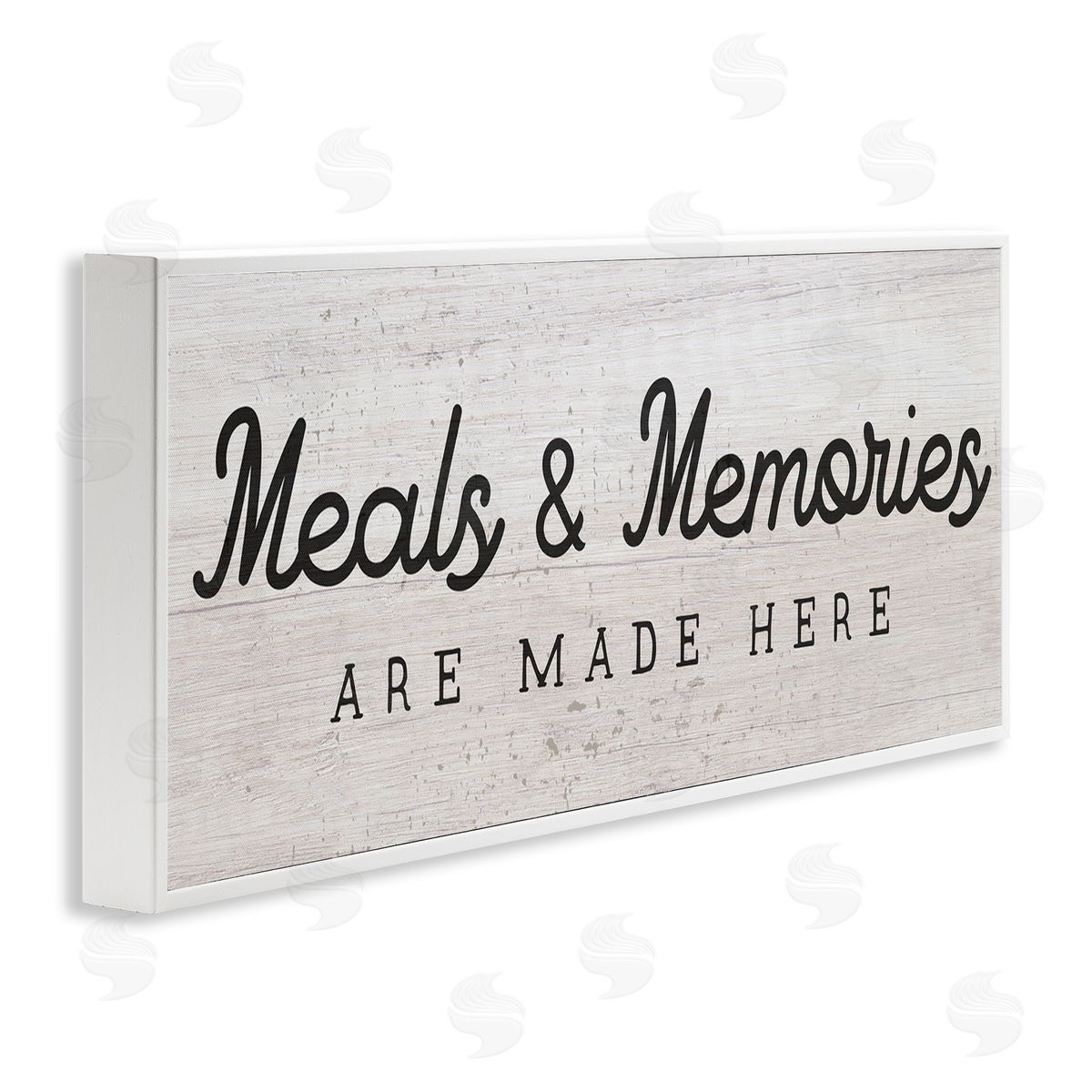 Meals & Memories Kitchen Sign White Frame Print Wall Art, Home Decor by Stupell Studio