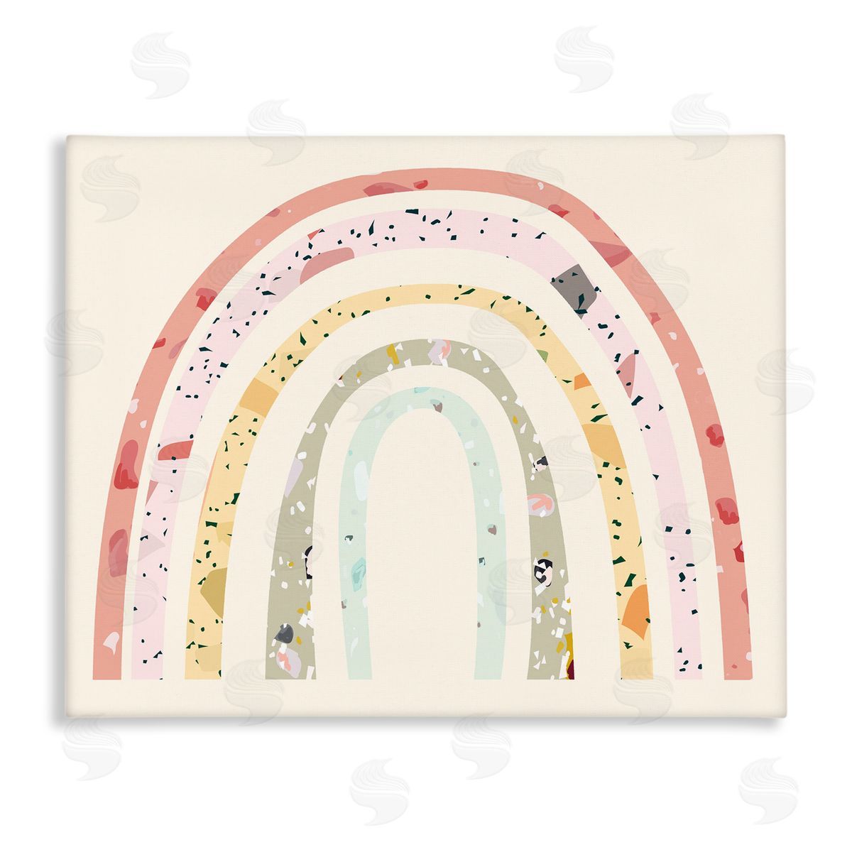 Children's Abstract Pattern Rainbow Canvas Wall Art, Home Decor by Stupell Studio