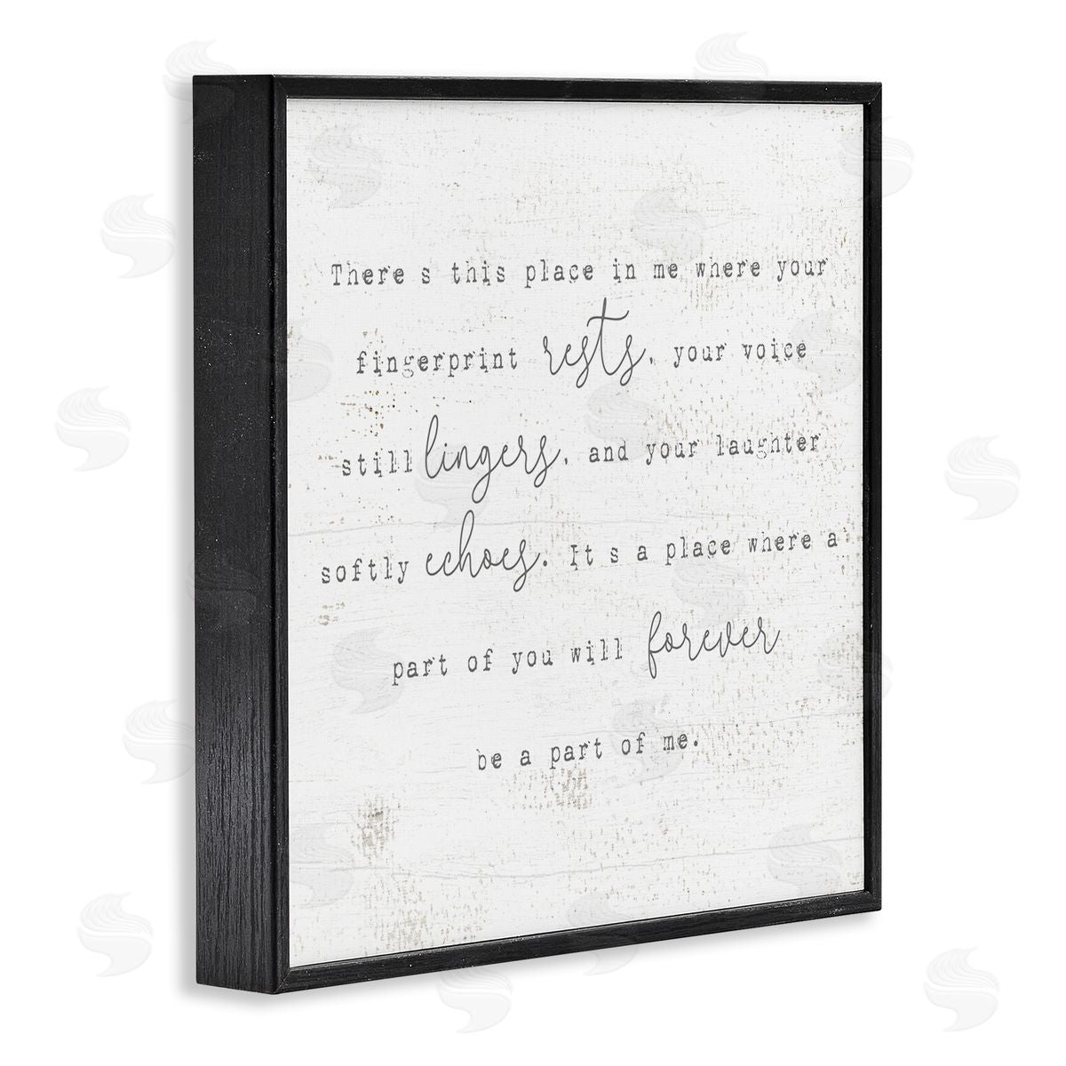 Stupell Studio Where Your Fingerprint Rests Motivational Romantic Phrase Black Framed Glicee Wall Art Print