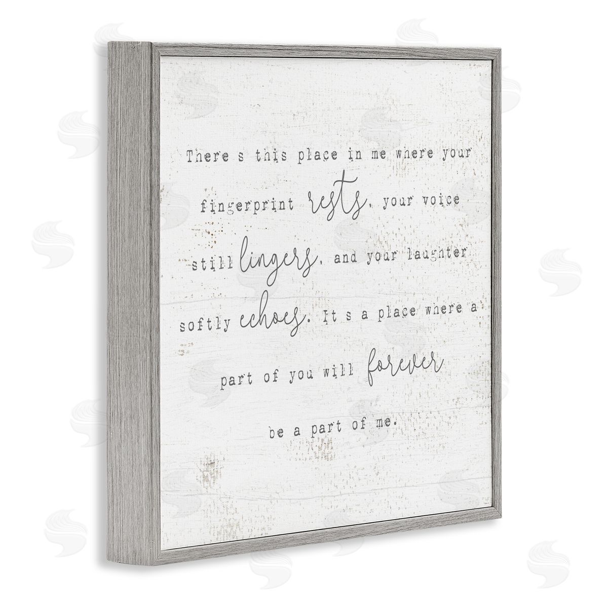 Stupell Studio Where Your Fingerprint Rests Motivational Romantic Phrase Gray Framed Glicee Wall Art Print