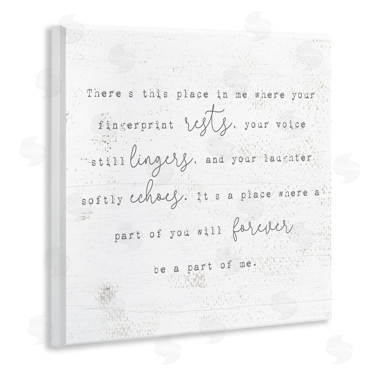 Stupell Studio Where Your Fingerprint Rests Motivational Romantic Phrase Wooden Wall Plaque Art Print