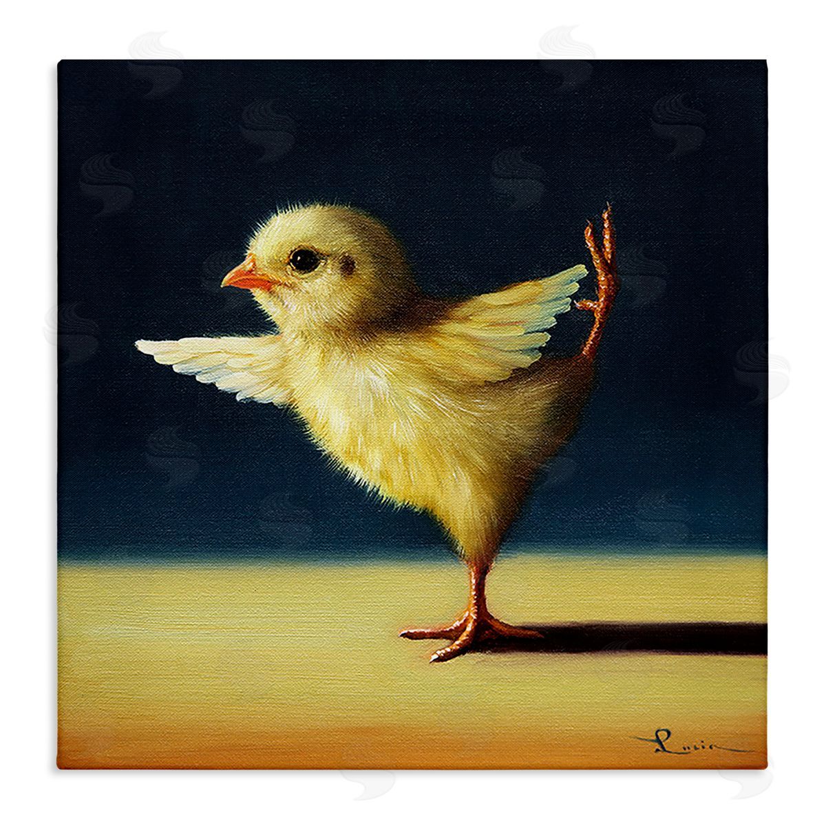 Yoga Chicks Funny Animal Painting Canvas Wall Art, Home Decor by Lucia Heffernan