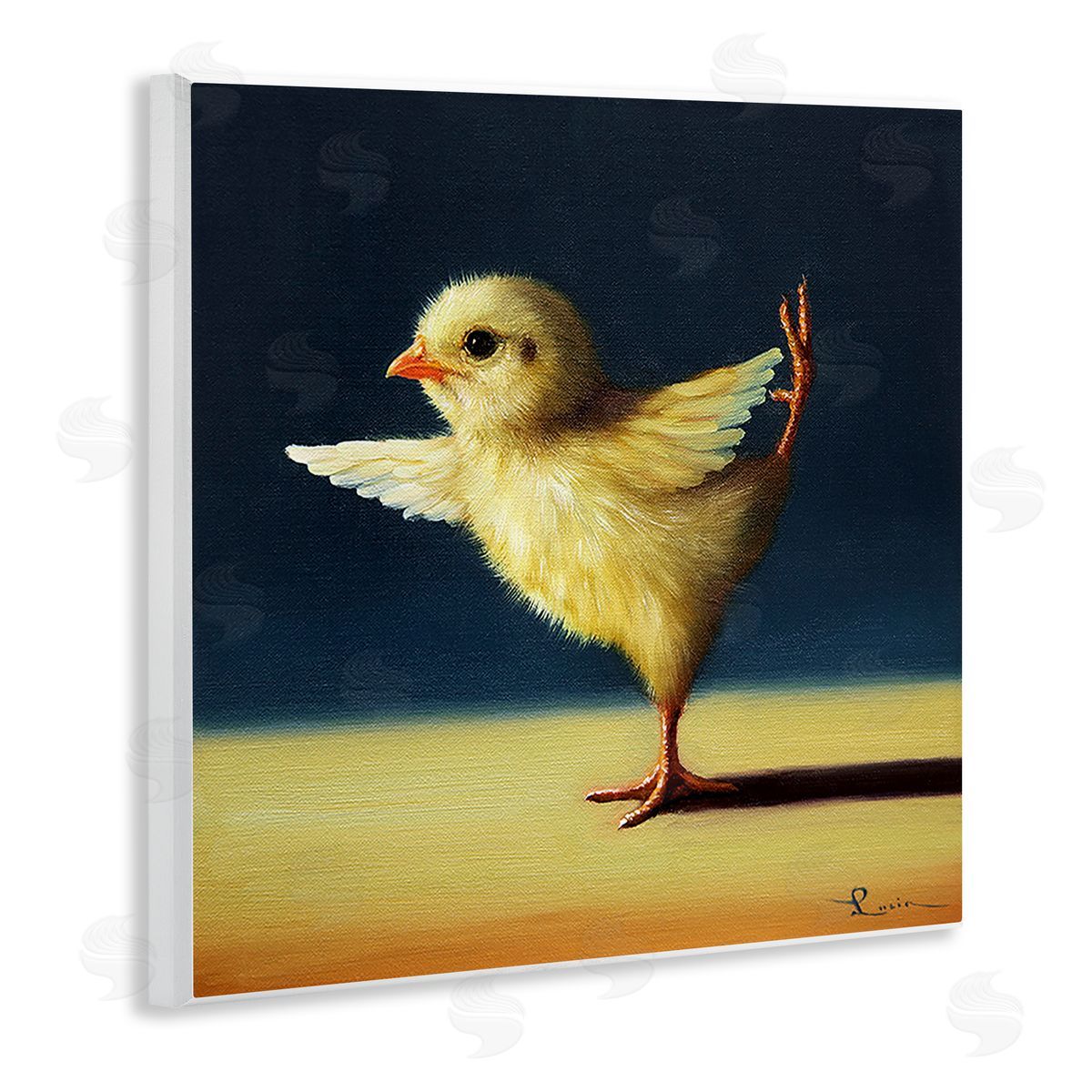 Yoga Chicks Funny Animal Painting Wood Plaque Wall Art, Home Decor by Lucia Heffernan
