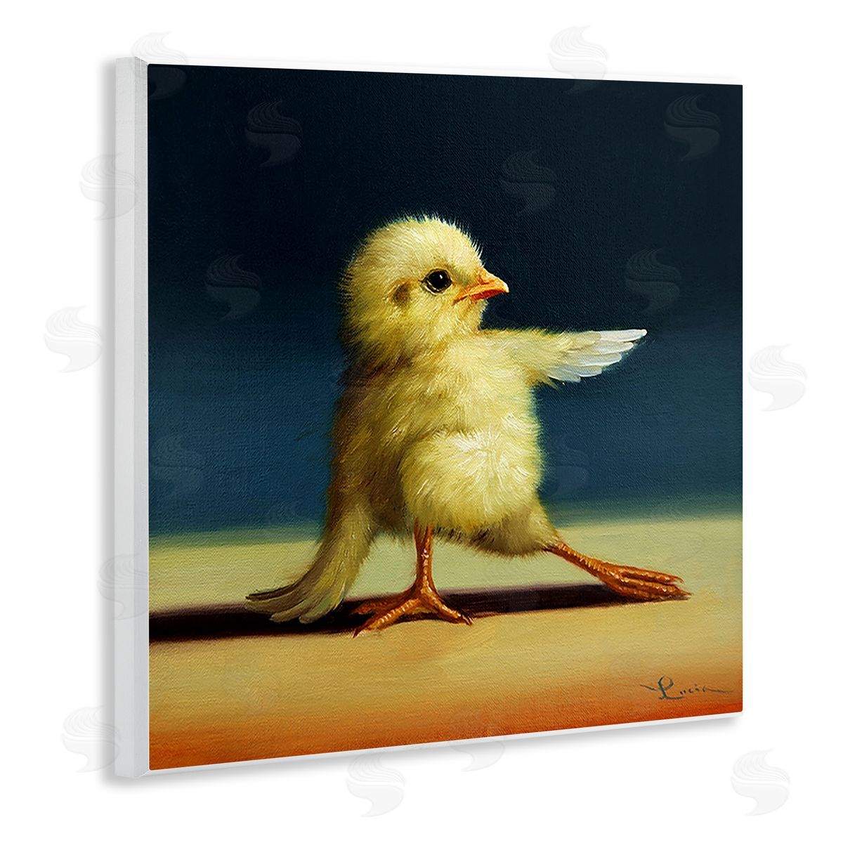 Lucia Heffernan Yoga Chicks Funny Animal Painting Twisted Warrior Wooden Wall Plaque Art Print