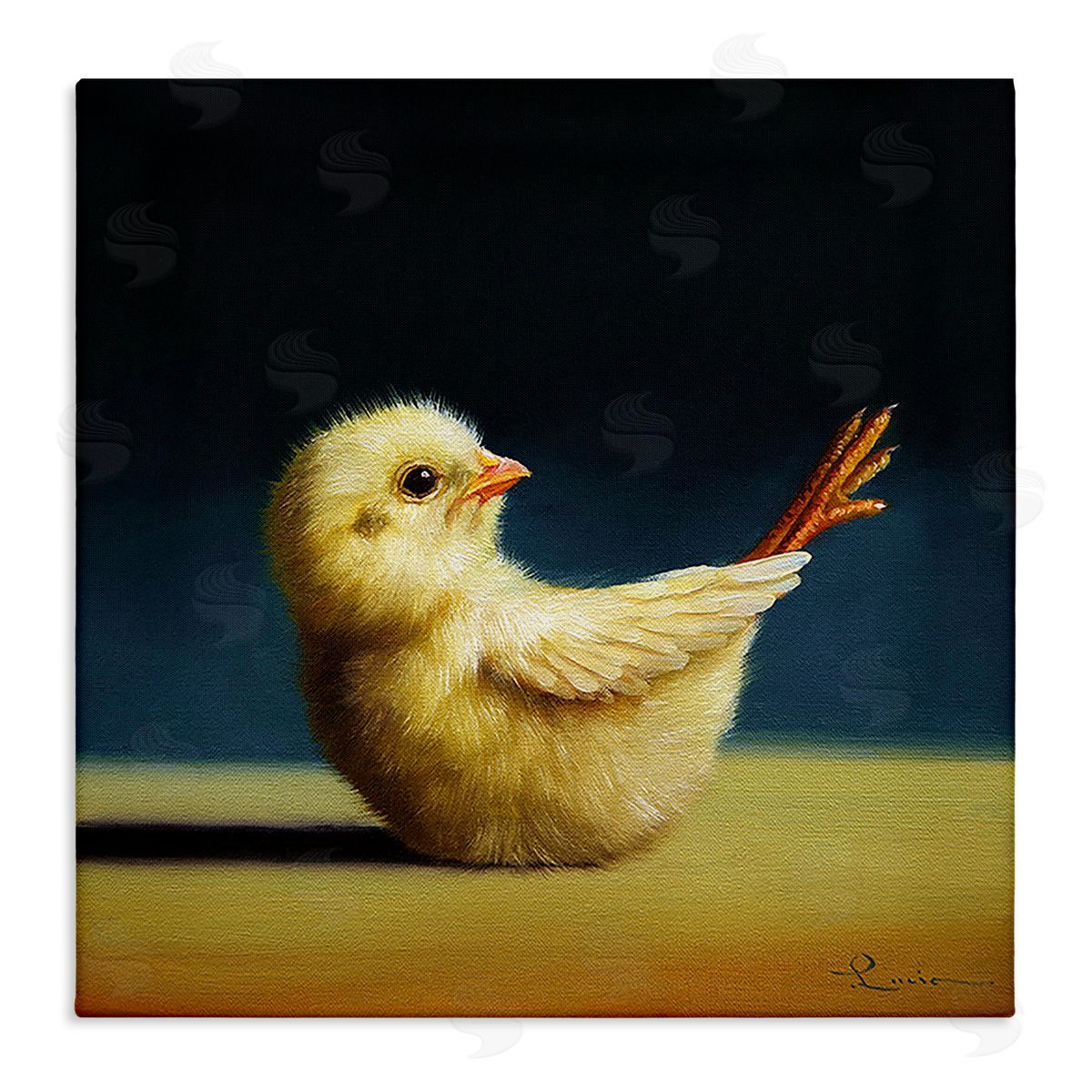 Lucia Heffernan Yoga Chicks Boat Pose Funny Farm Bird Painting Stretched Canvas Wall Art Print