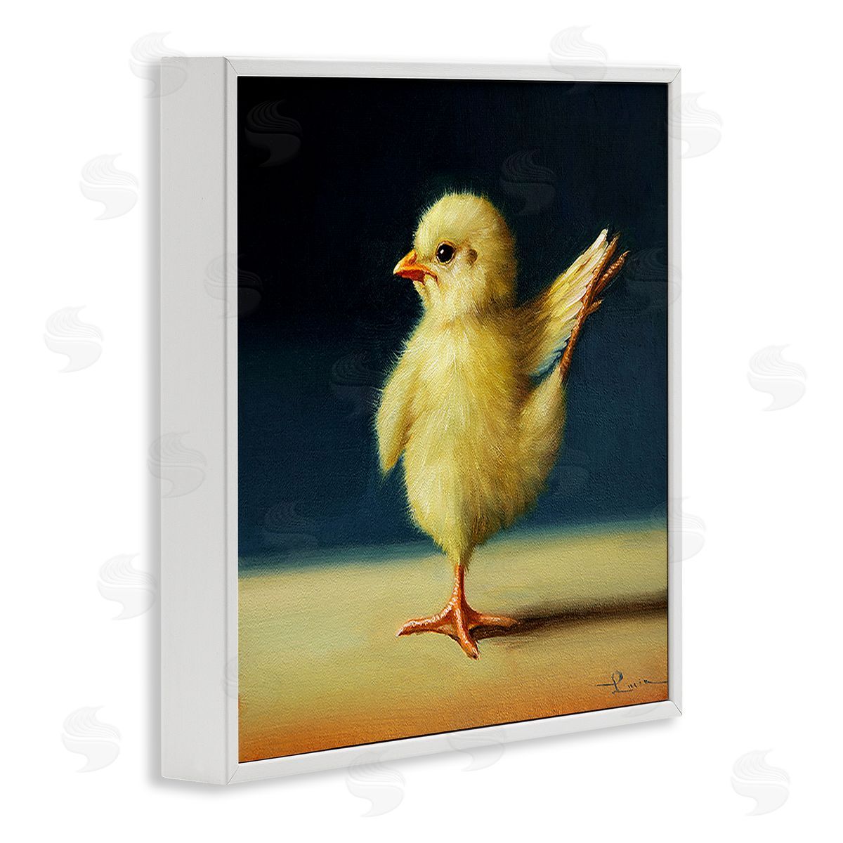 Lucia Heffernan Yoga Chicks Birds of Paradise Pose Funny Animal White Framed Glicee Wall Art Print