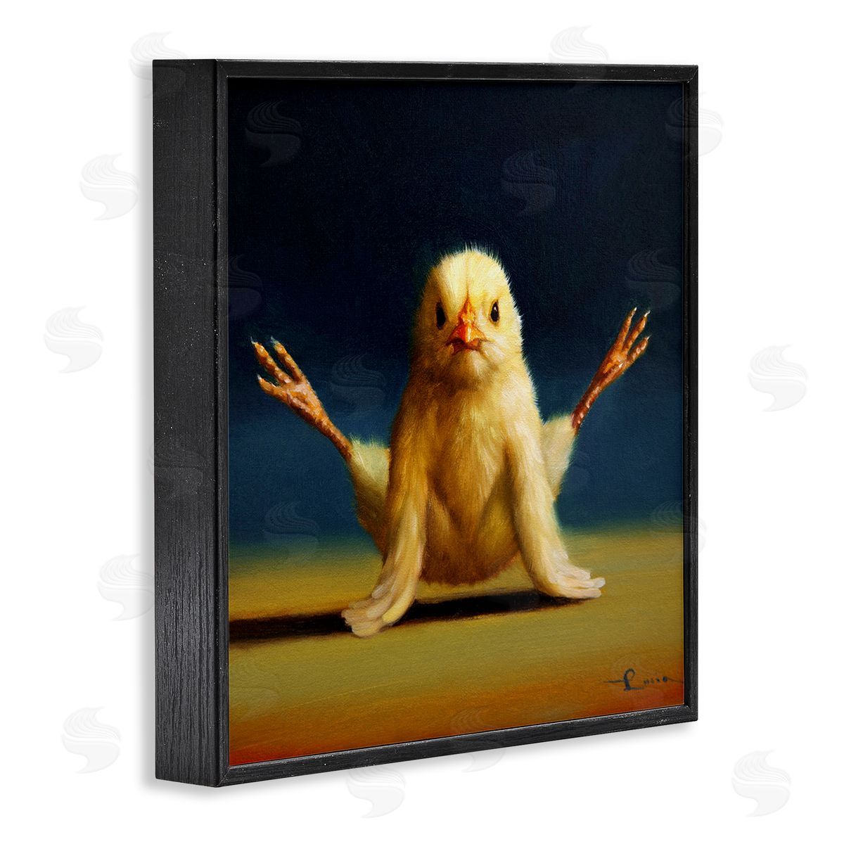 Yoga Chicks Exercise Pose Black Frame Print Wall Art, Home Decor by Lucia Heffernan