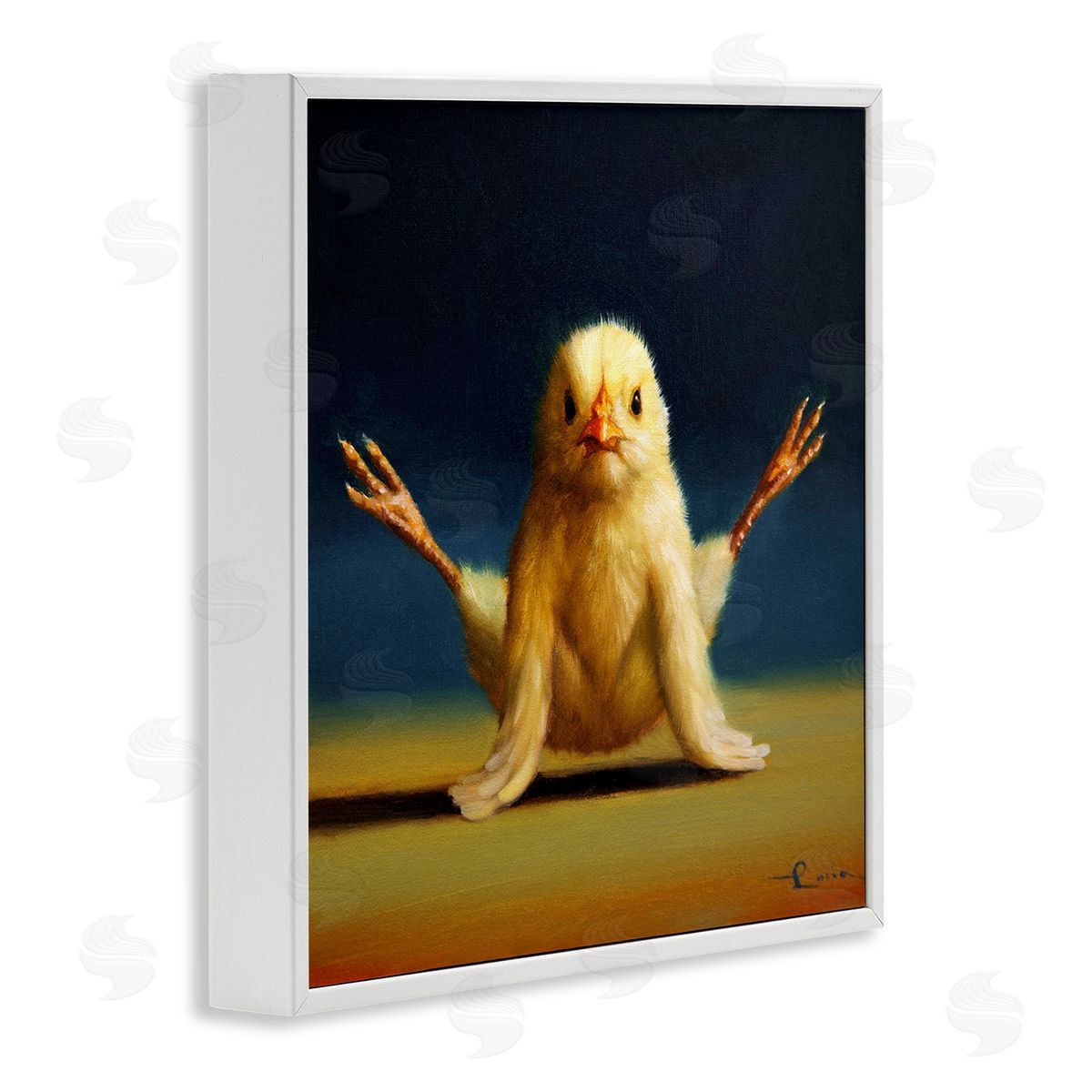 Yoga Chicks Exercise Pose White Frame Print Wall Art, Home Decor by Lucia Heffernan