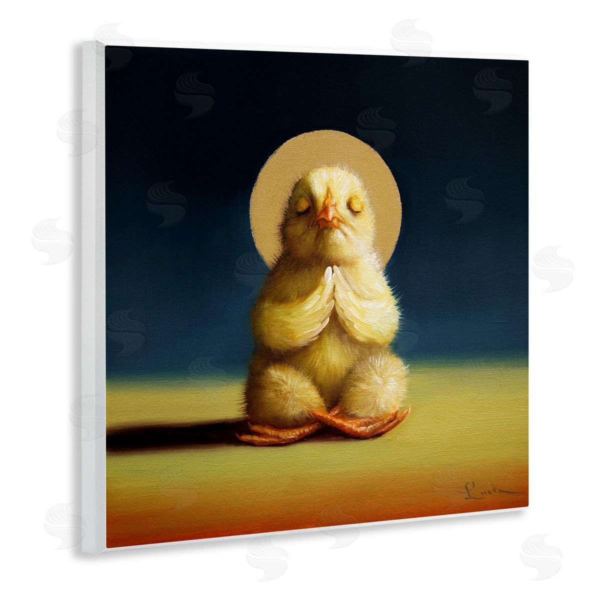 Meditating Yoga Chick Wood Plaque Wall Art, Home Decor by Lucia Heffernan