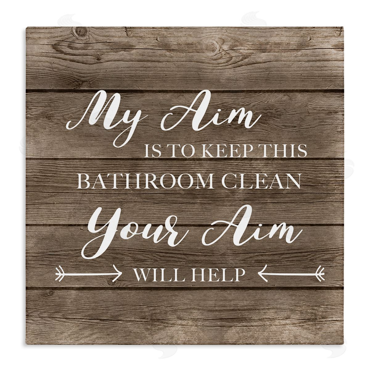 Sassy Your Aim Toilet Cleanliness Canvas Wall Art, Home Decor by CAD Designs