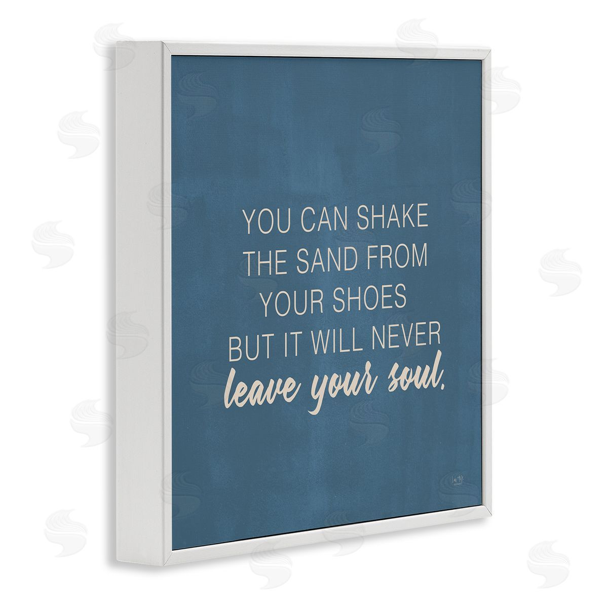 Lux + Me Designs Sand Never Leaves Your Soul Inspirational Phrase White Framed Glicee Wall Art Print