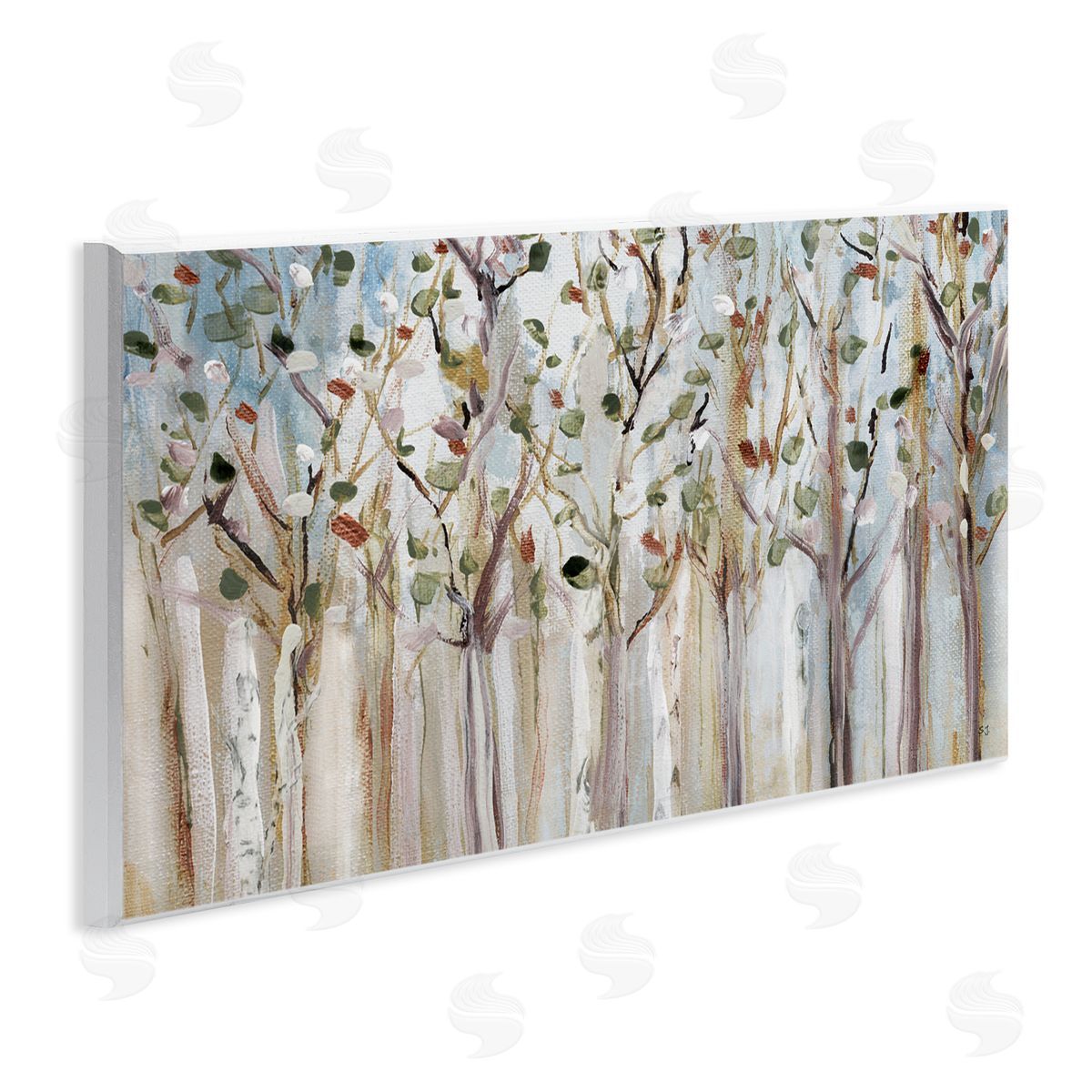 Bare Branch Trees Birch Forest Wood Plaque Wall Art, Home Decor by Susan Jill