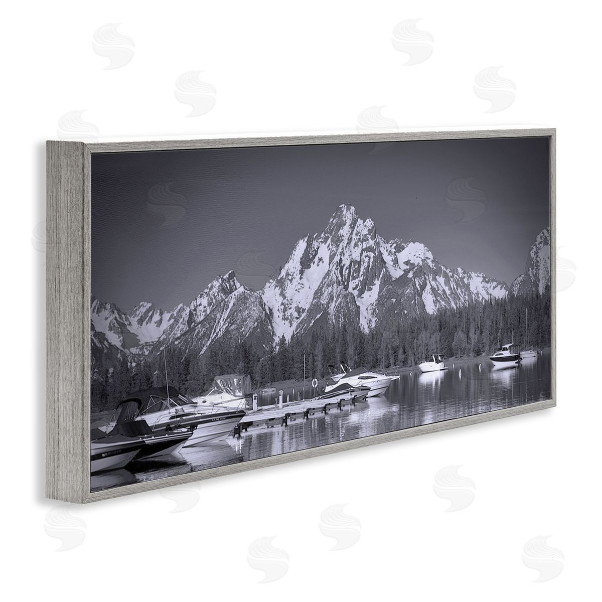 Daniel Sproul Icy Marina Bay Boat Port Snowy Mountain Summit