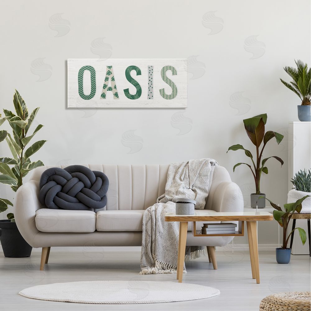 Natalie Carpentieri Oasis Tropical Foliage Patterned Letter Relaxation Sign