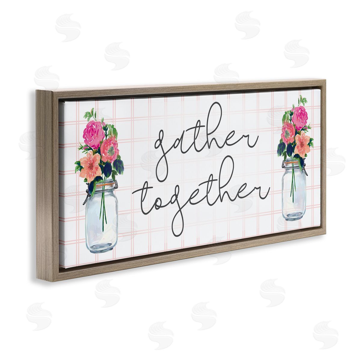 Dogwood Portfolio Gather Together Jar Floral Bouquet Geometric Kitchen Pattern 
