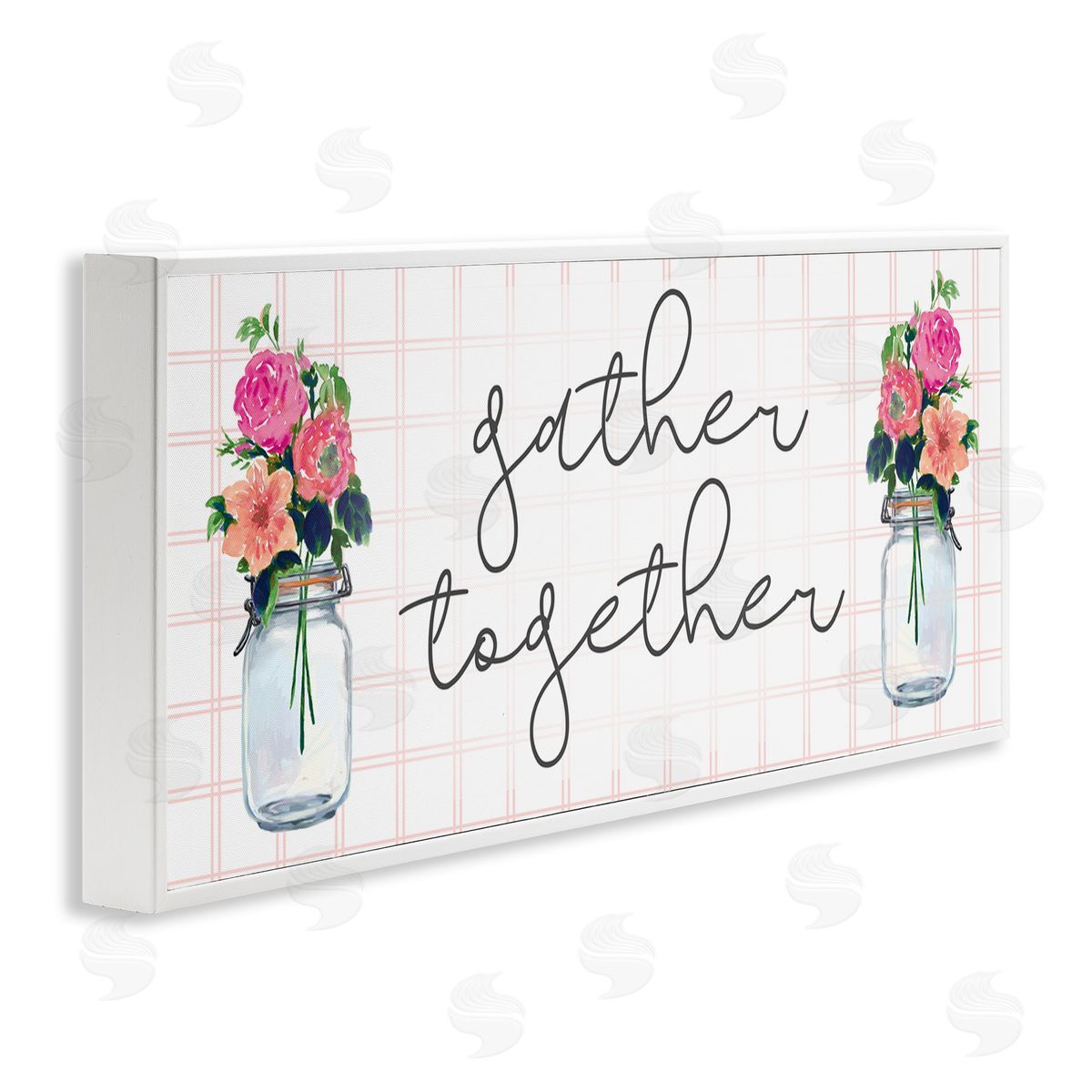 Dogwood Portfolio Gather Together Jar Floral Bouquet Geometric Kitchen Pattern 
