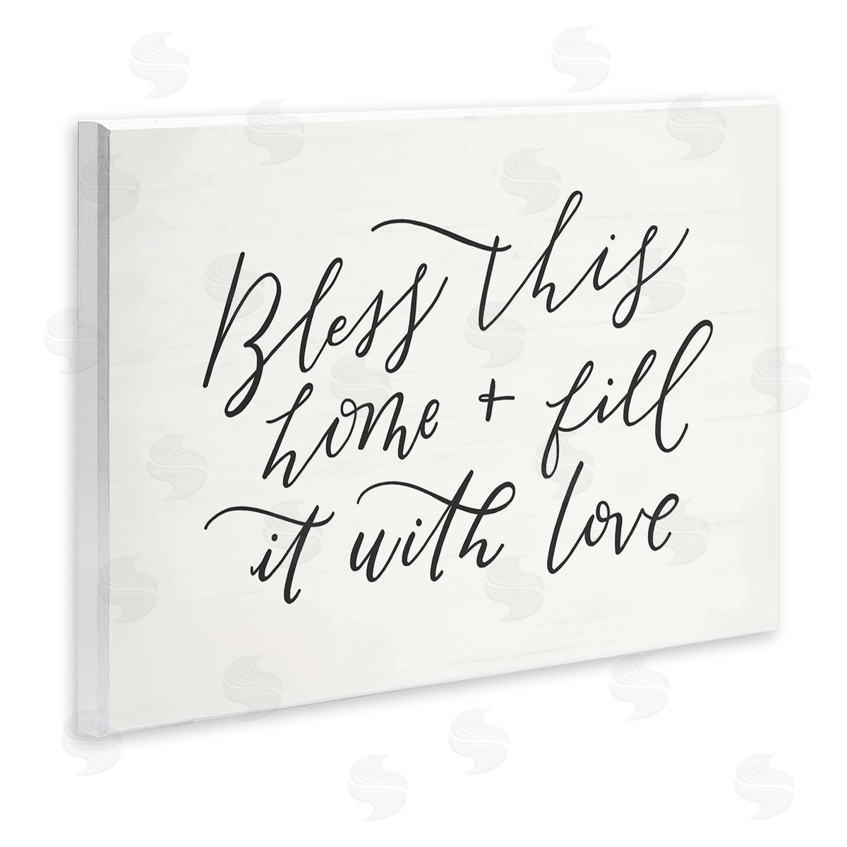Bless This Home Typography Wood Plaque Wall Art, Home Decor by Loni Harris