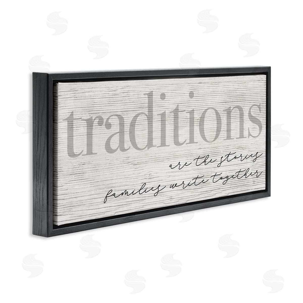 Family Traditions Heartfelt Phrase Black Floating Frame Canvas Wall Art, Home Decor by Stupell Studio