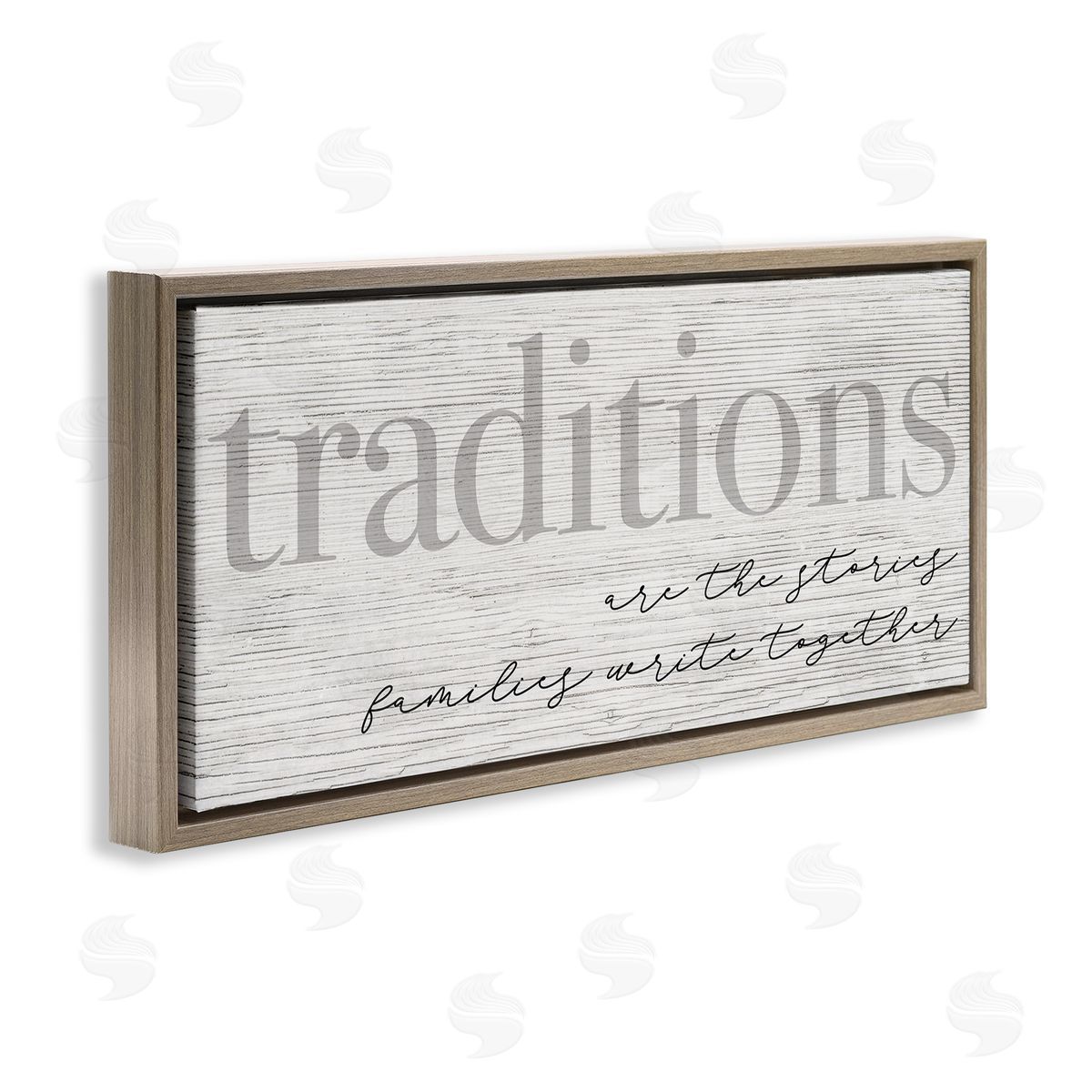Family Traditions Heartfelt Phrase Brown Floating Frame Canvas Wall Art, Home Decor by Stupell Studio