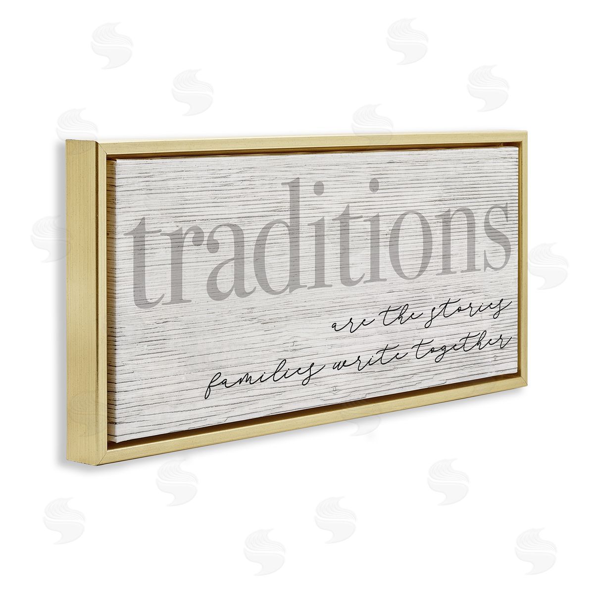 Family Traditions Heartfelt Phrase Gold Floating Frame Canvas Wall Art, Home Decor by Stupell Studio