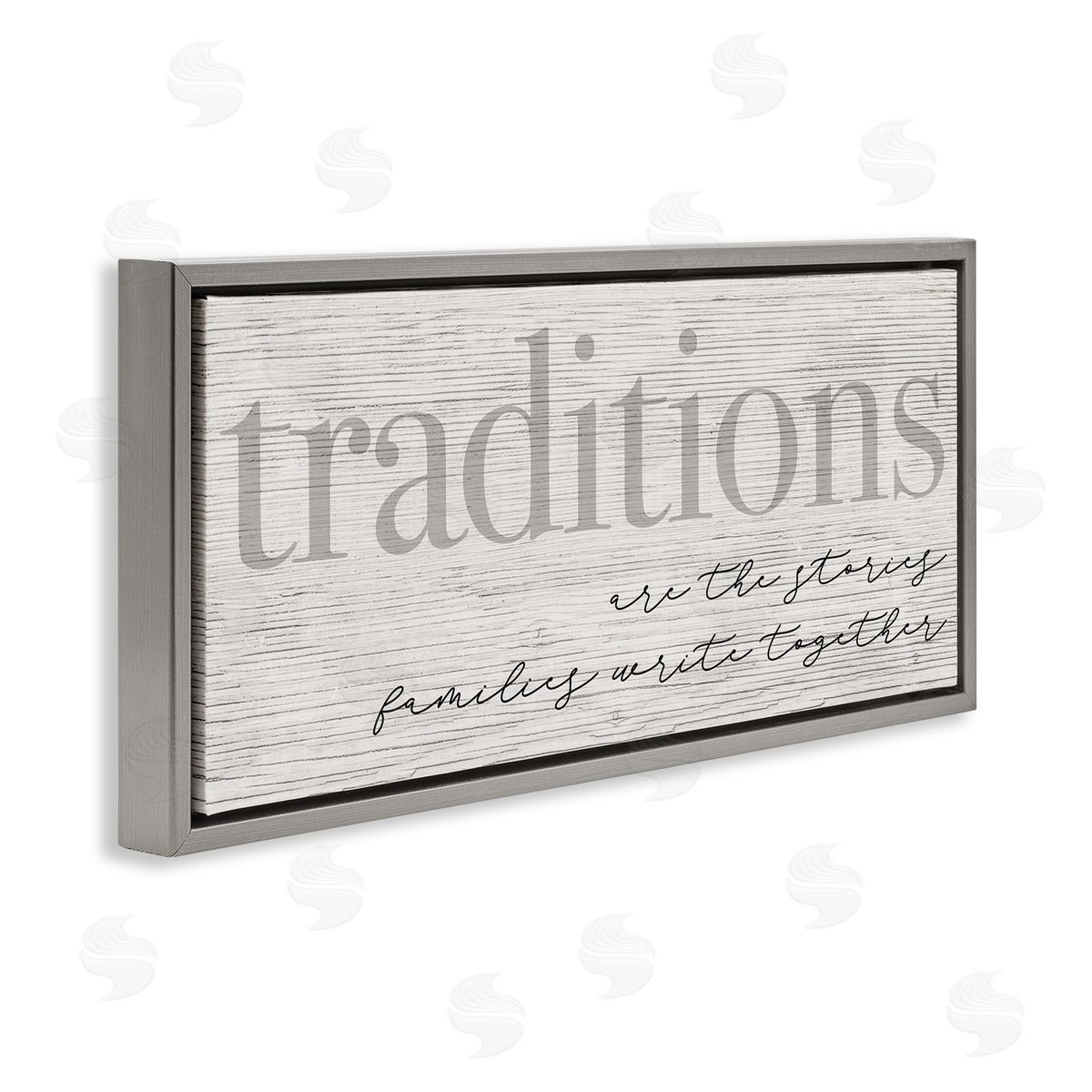 Family Traditions Heartfelt Phrase Grey Floating Frame Canvas Wall Art, Home Decor by Stupell Studio